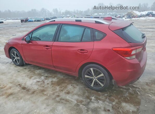 4S3GTAC61K3713518 2019 SUBARU IMPREZA Maroon Trasero izquierdo