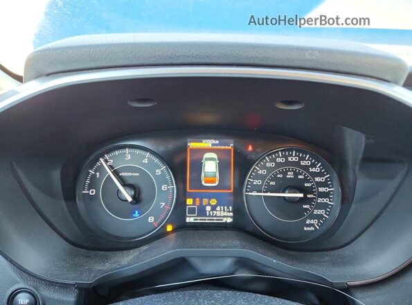 4S3GTAF68H1735080 2017 SUBARU IMPREZA Blue Widok zestawu wskaźników