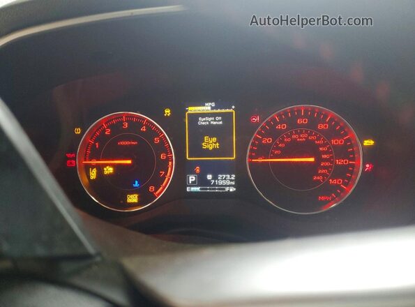 4S3GTAM63K3714667 2019 SUBARU IMPREZA Blue Widok zestawu wskaźników
