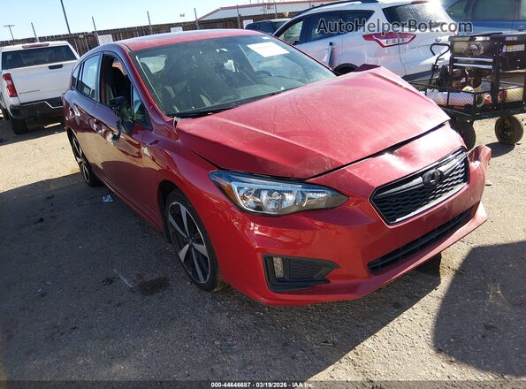 4S3GTAM69K3736477 2019 SUBARU IMPREZA Красный Передняя правая четверть