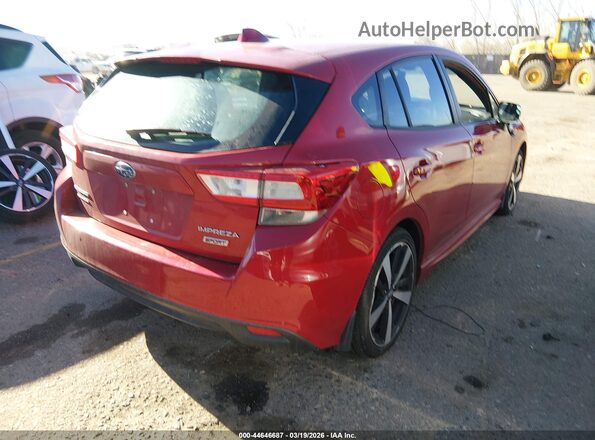 4S3GTAM69K3736477 2019 SUBARU IMPREZA Красный Задняя правая четверть