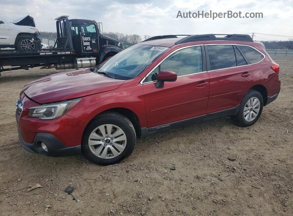 4S4BSACC4J3362746 2018 SUBARU OUTBACK Темно-бордовый Передняя левая четверть
