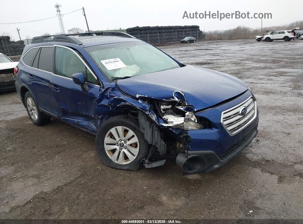 4S4BSADC5G3258175 2016 SUBARU OUTBACK Синий Передняя правая четверть