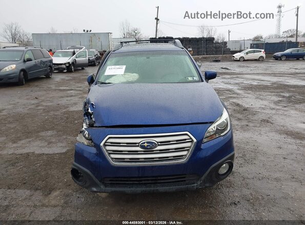 4S4BSADC5G3258175 2016 SUBARU OUTBACK Синий Вид задней части салона