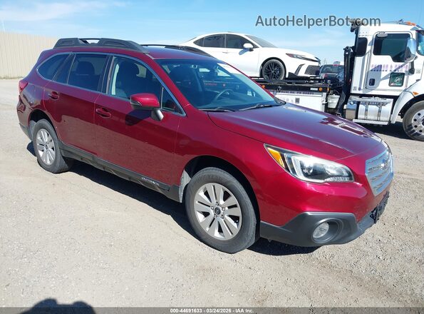 4S4BSAFC0H3386418 2017 SUBARU OUTBACK Красный Передняя правая четверть
