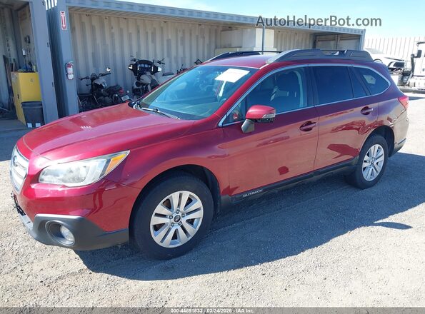 4S4BSAFC0H3386418 2017 SUBARU OUTBACK Красный Передняя левая четверть