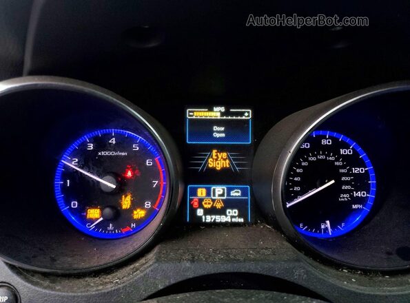 4S4BSAFC4K3217946 2019 SUBARU OUTBACK Красный Вид щитка приборов
