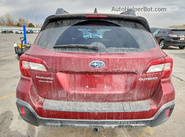 4S4BSAHC0K3343248 2019 SUBARU OUTBACK Бордовый Вид сзади