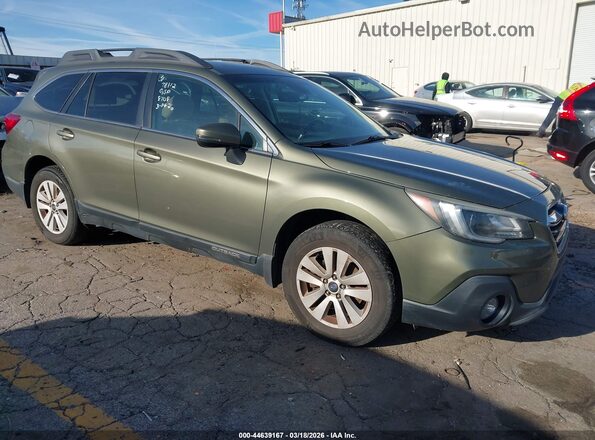 4S4BSAHC6J3248708 2018 SUBARU OUTBACK Зеленый Передняя правая четверть