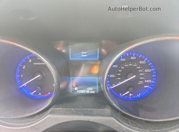 4S4BSAHC8G3215802 2016 SUBARU OUTBACK Синий Вид щитка приборов