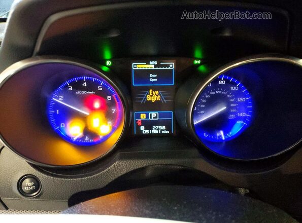 4S4BSAHC8K3392097 2019 SUBARU OUTBACK Blue Vista del cuadro de instrumentos