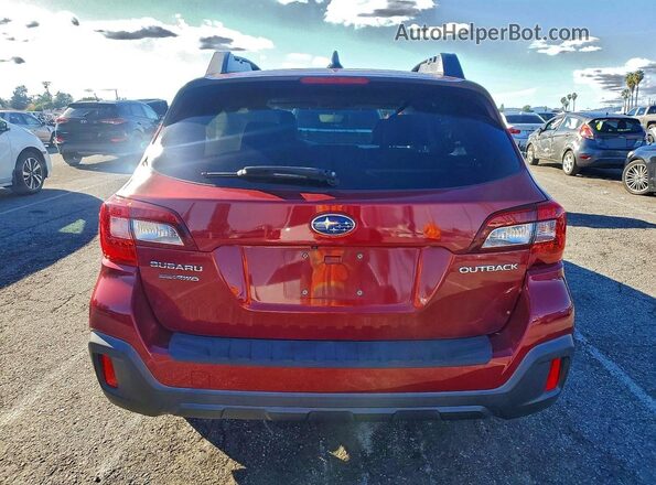 4S4BSAJC1K3357007 2019 SUBARU OUTBACK Burgundy უკანა ხედი