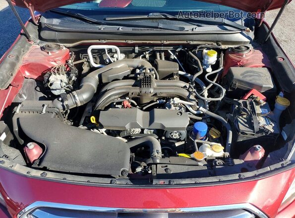 4S4BSAJC1K3357007 2019 SUBARU OUTBACK Burgundy ძრავის განყოფილების ხედი