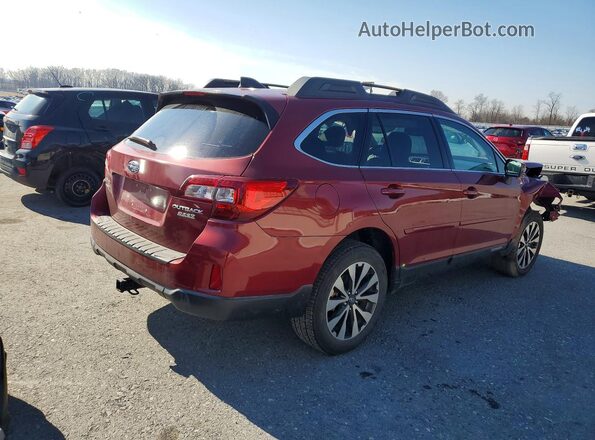 4S4BSAKC5H3270976 2017 SUBARU OUTBACK Burgundy Tył prawy