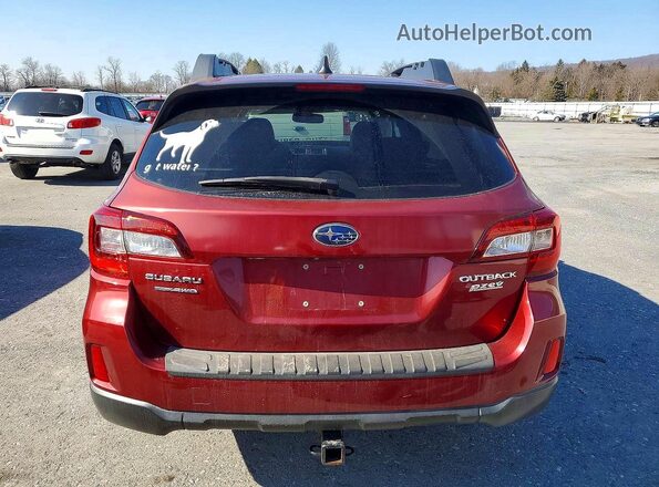 4S4BSAKC5H3270976 2017 SUBARU OUTBACK Burgundy Widok z tyłu