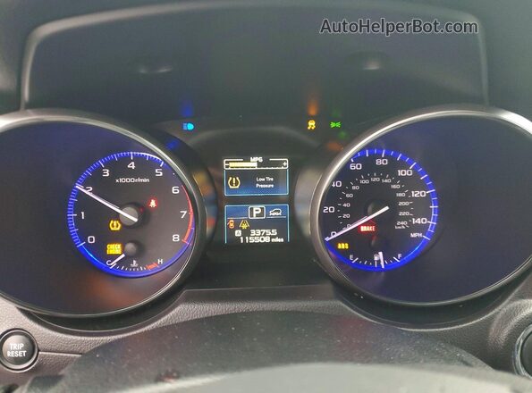 4S4BSAKC5H3408015 2017 SUBARU OUTBACK Белый Вид щитка приборов