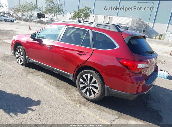 4S4BSANC5G3238104 2016 SUBARU OUTBACK Красный Задняя левая четверть