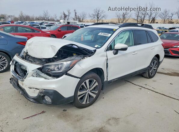 4S4BSANC9J3376543 2018 SUBARU OUTBACK White წინა მარცხენა ხედი სამი მეოთხედიდან