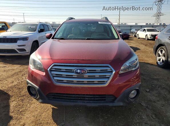 4S4BSBCC4G3213932 2016 SUBARU OUTBACK Красный Вид спереди
