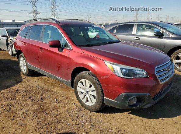 4S4BSBCC4G3213932 2016 SUBARU OUTBACK Красный Передняя правая четверть