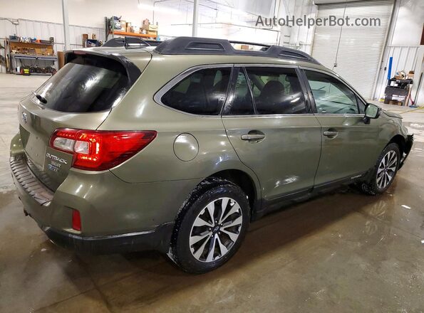 4S4BSENC0G3258350 2016 SUBARU OUTBACK Зеленый Задняя правая четверть