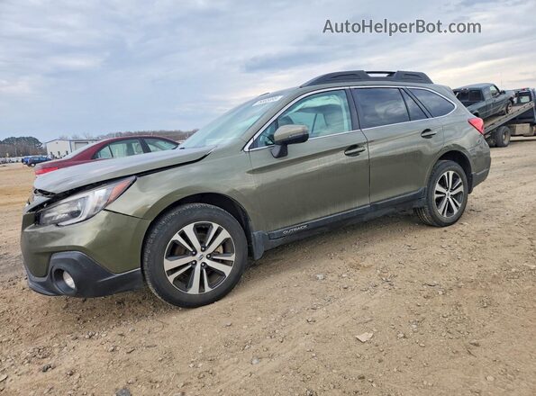4S4BSENC8J3380008 2018 SUBARU OUTBACK Зеленый Передняя левая четверть