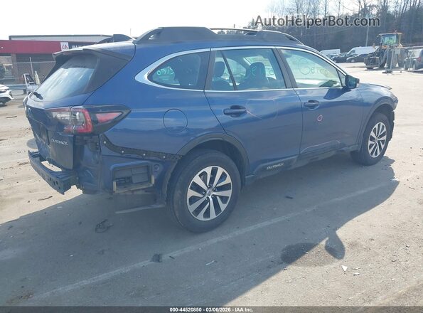 4S4BTAAC7M3134308 2021 SUBARU OUTBACK Blue Задня права чверть