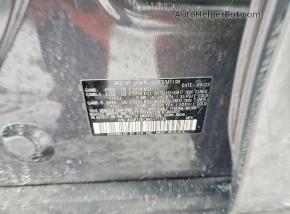 4S4BTADC6R3177735 2024 SUBARU OUTBACK Синий Вид наклейки с VIN-кодом