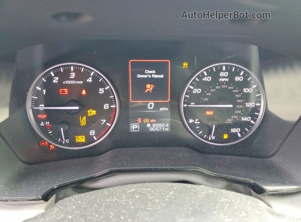 4S4BTAEC0L3207365 2020 SUBARU OUTBACK White ხელსაწყოთა პანელის ხედი