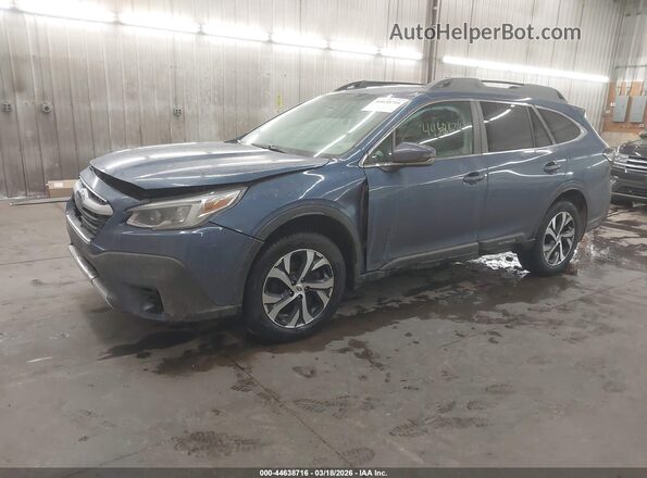 4S4BTALC1L3257923 2020 SUBARU OUTBACK Синий Передняя левая четверть