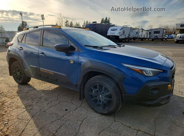 4S4GUHT66R3721870 2024 SUBARU CROSSTREK Blue Delantero derecho