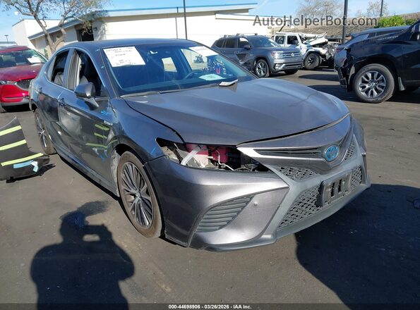 4T1B21HK5KU014482 2019 TOYOTA CAMRY HYBRID Серый Передняя правая четверть