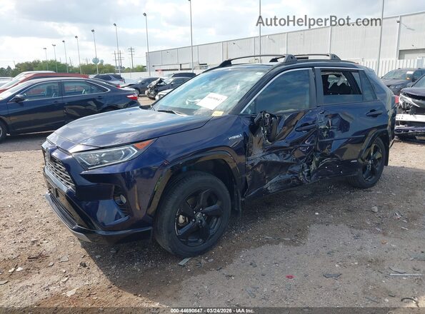 4T3E6RFV5LU002757 2020 TOYOTA RAV4 HYBRID Синий Передняя левая четверть