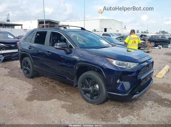 4T3E6RFV5LU002757 2020 TOYOTA RAV4 HYBRID Синий Передняя правая четверть