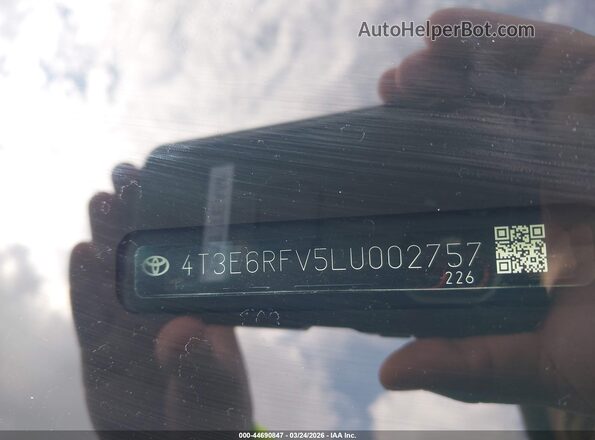4T3E6RFV5LU002757 2020 TOYOTA RAV4 HYBRID Синий Вид подкапотного пространства