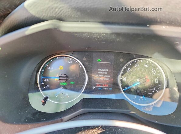 4T3RWRFV0NU075989 2022 TOYOTA RAV4 Silver Вид щитка приладів