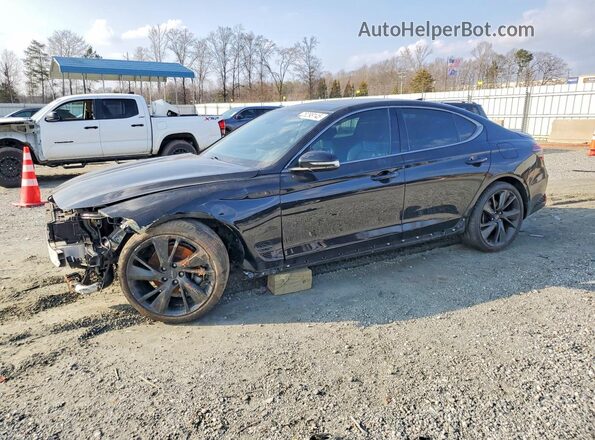 KMTG34TA6PU106782 2023 GENESIS G70 Черный Задняя левая четверть