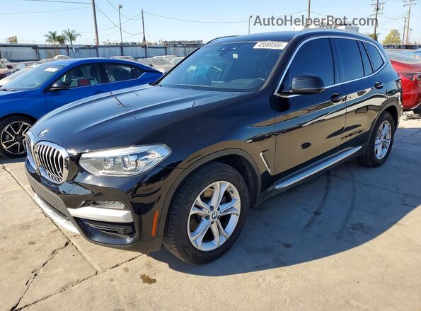 5UXTY3C05L9B40016 2020 BMW X3 Черный Задняя левая четверть
