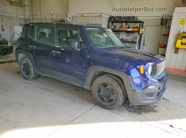 ZACCJAAH3HPF43398 2017 JEEP RENEGADE Синий Вид спереди