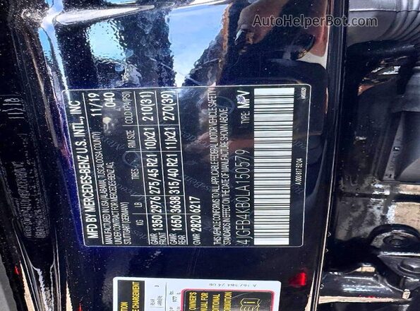 4JGFB4KB0LA150579 2020 MERCEDES-BENZ GLE-CLASS Черный Вид подкапотного пространства