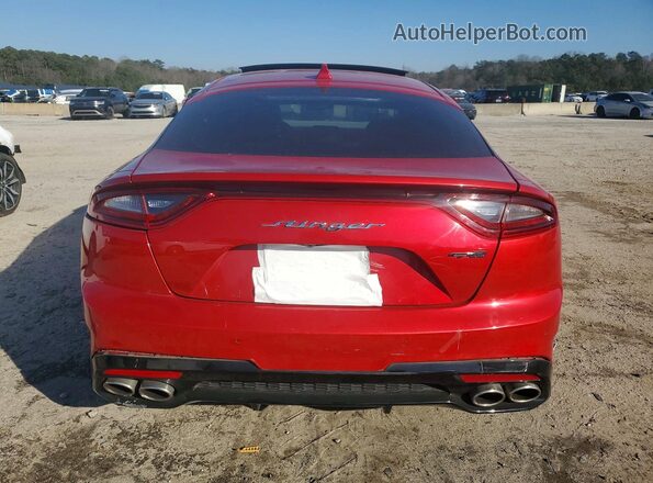 KNAE15LA0M6091971 2021 KIA STINGER Red უკანა ხედი