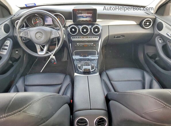 55SWF4JB1GU144490 2016 MERCEDES-BENZ C Silver Widok deski rozdzielczej