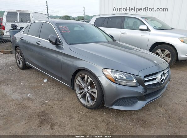55SWF4JB1HU181332 2017 MERCEDES-BENZ C-CLASS Gray Delantero derecho