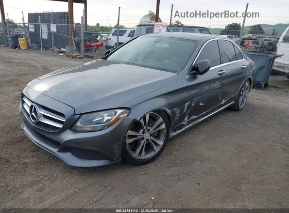 55SWF4JB1HU181332 2017 MERCEDES-BENZ C-CLASS Gray Vista tres cuartos delantera izquierda