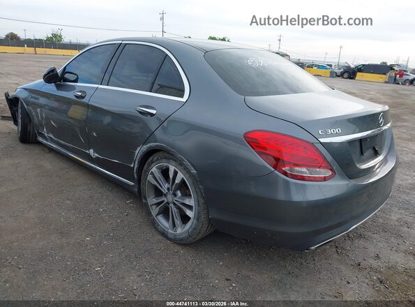 55SWF4JB1HU181332 2017 MERCEDES-BENZ C-CLASS Gray Trasero izquierdo