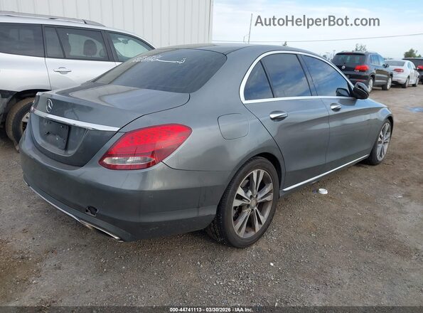 55SWF4JB1HU181332 2017 MERCEDES-BENZ C-CLASS Gray Trasero derecho