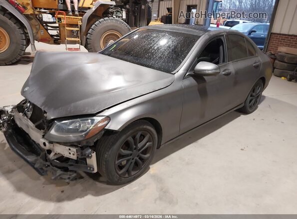 55SWF4JB1HU199071 2017 MERCEDES-BENZ C-CLASS Gray Передня ліва чверть