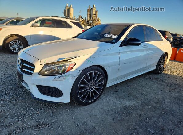 55SWF4JB2JU247781 2018 MERCEDES-BENZ C White Front left