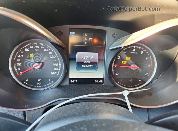 55SWF4JB2JU247781 2018 MERCEDES-BENZ C White Instrument cluster view