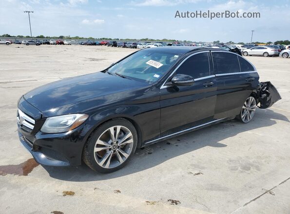 55SWF4JB2JU274043 2018 MERCEDES-BENZ C Black Front left